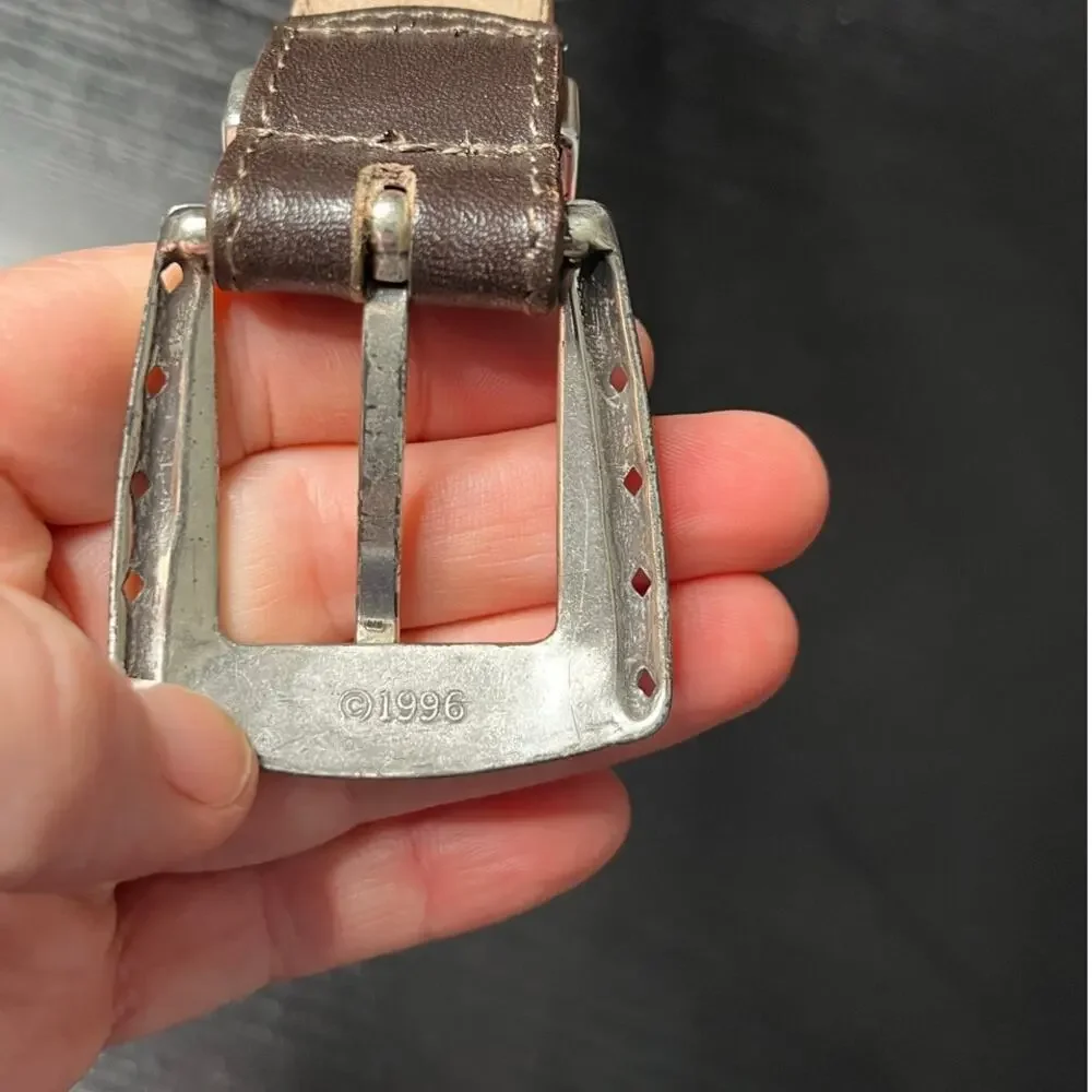 Vintage 1996 Leather Western Style Belt by Billy Belts